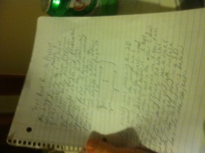 Picture of handwritten homework