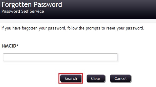 Forgot Password Screen