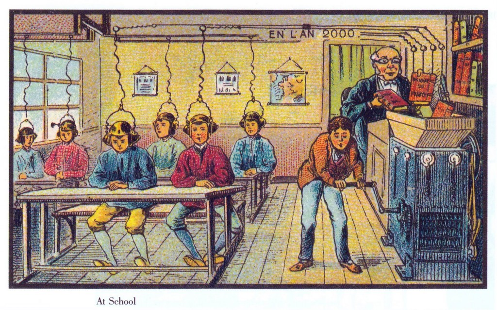 An image of an old French classroom.