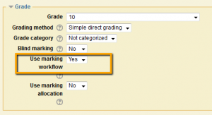 Moodle Tip: Set Marking Workflow