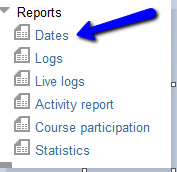 Moodle Tip: Date Report is Now Back!