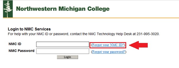 Password, NMC ID, & Security Questions