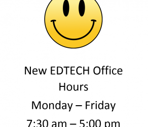 Educational Media Technologies: New Office Hours!