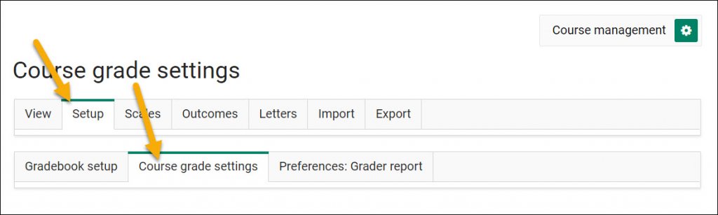 Course User Settings