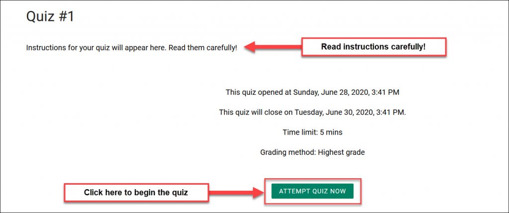 View Answers and Preview a Quiz – Help Center