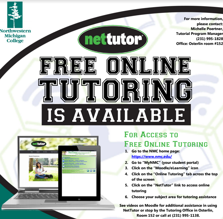 Nettutor Free Online Tutoring Now Available | NMC's Center for Teaching and Learning