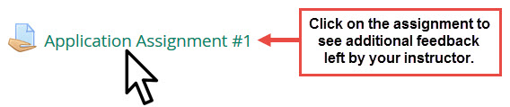 Click on the assignment to view feedback.
