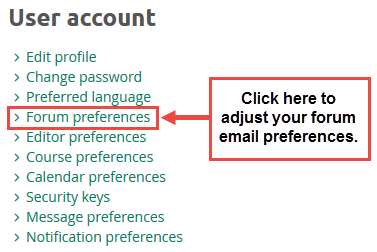 Click on "Forum preferences"