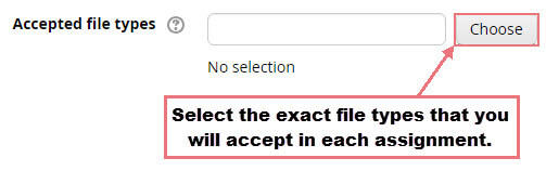 Select acceptable file types.