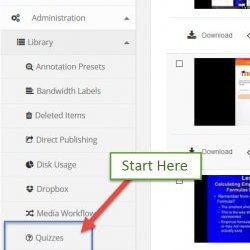 Creating a Video Quiz in Ensemble