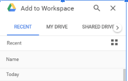 Add to Workspace