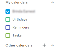 (personal calendars)