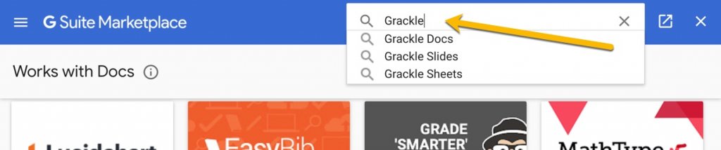 Chome Web Store Grackle Search Example