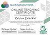 Online Teaching Certificates: Coming Very Soon Example Online Teaching Certificate
