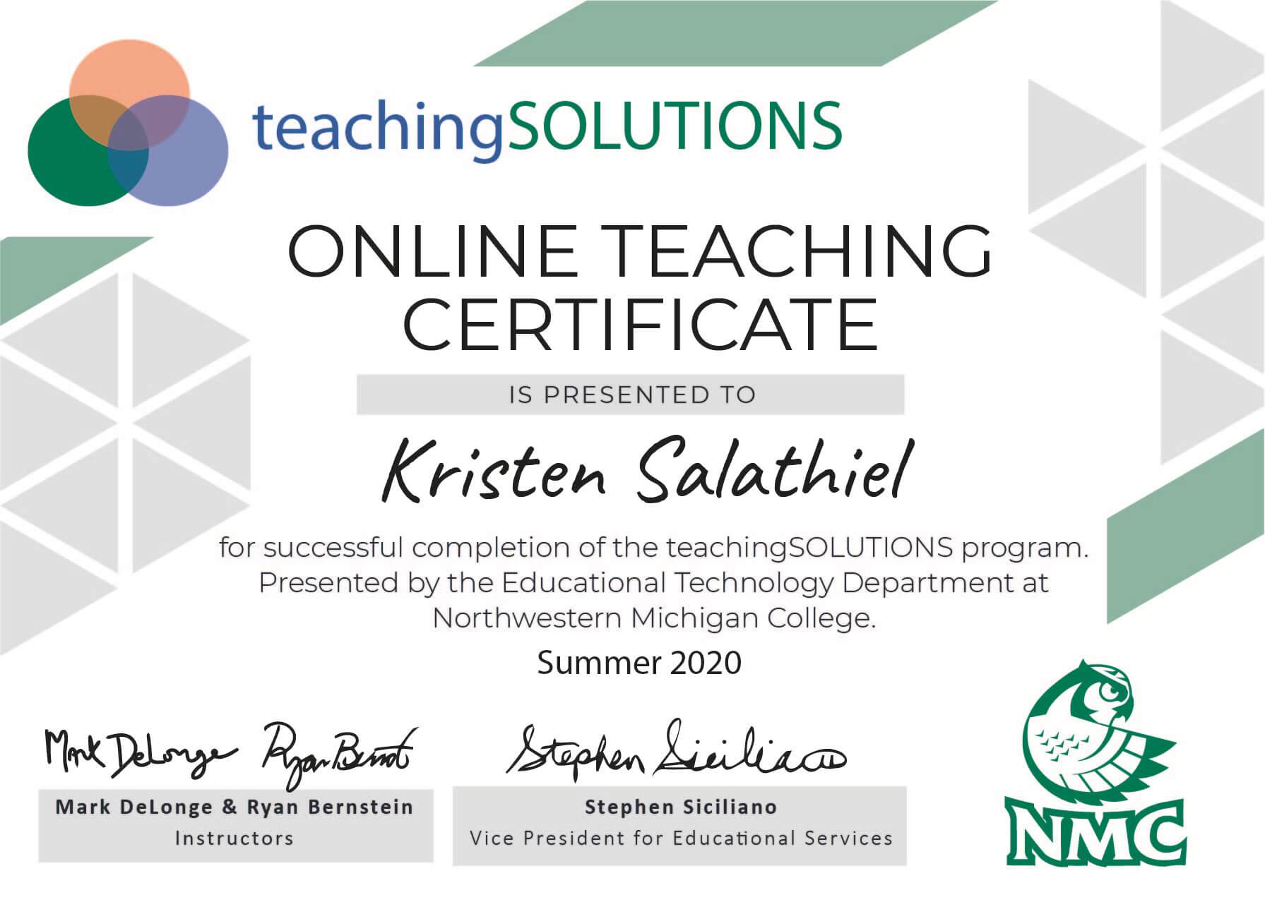 Online Teaching Certificates: Coming Very Soon