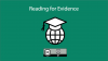 video thumbnail for 'Reading for Evidence'; includes CC-BY license logo