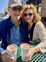 Deirdre and John with coffee