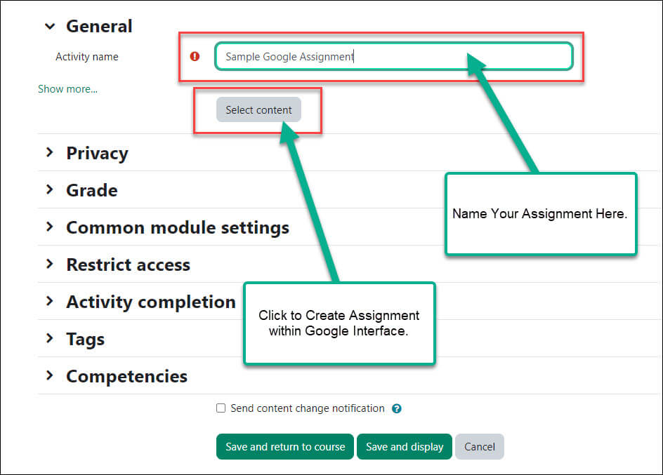 google assignments moodle