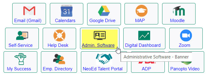 Admin Software button