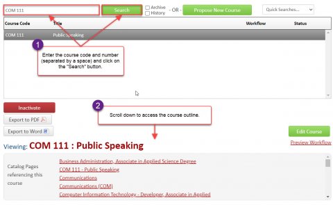Cim Learning Accessing Course Outlines in the CIM | NMC's Center for Teaching and ...