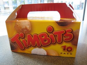 Timbits donuts box