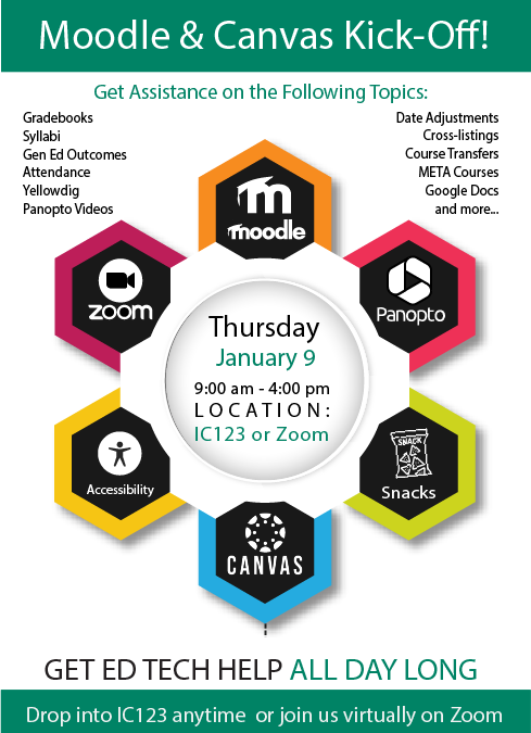 Moodle & Canvas Kick-Off is Thursday, January 9th!