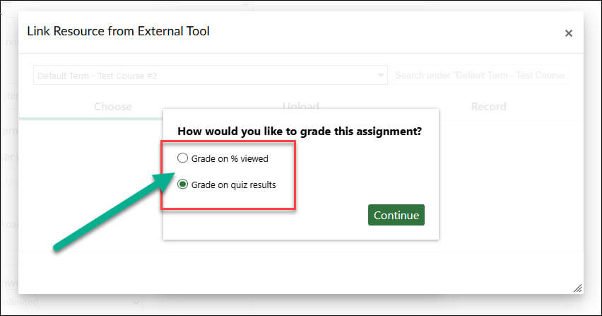 Select grade type.