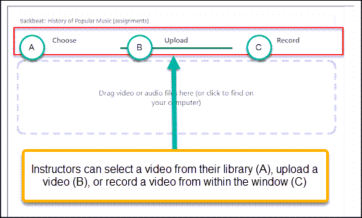 Selecting a Panopto video.