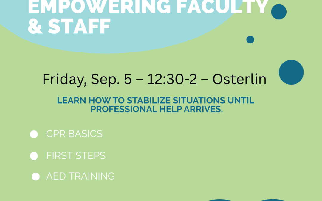 Learn emergency medical response basics at Friday Forum on Sep. 5
