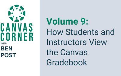 Canvas Corner Volume 9 (Season 2): How Instructors and Students View the Canvas Gradebook