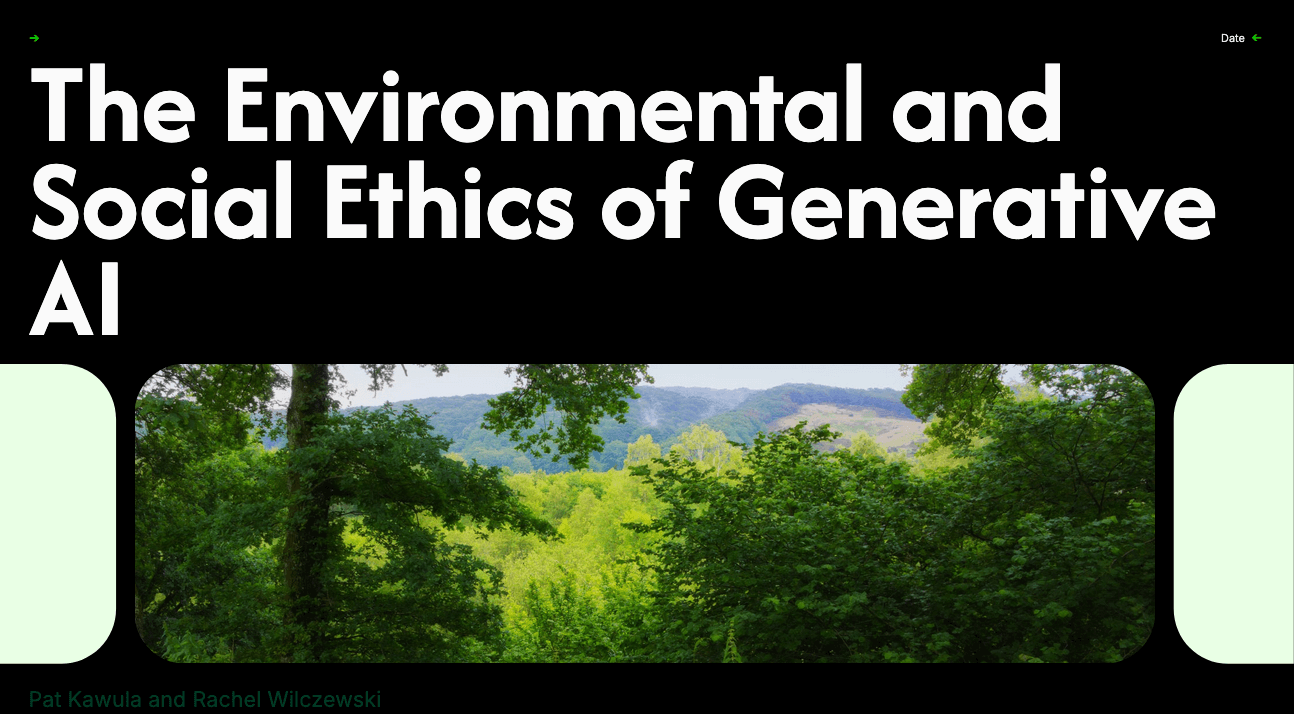 Environmental and Social Ethics of Generative AI