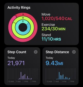 Monitor walking 9.5 miles