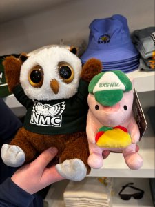 Swoop with another stuffed animal.