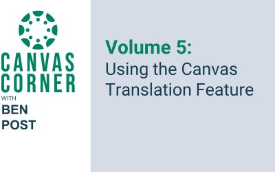 Canvas Corner Volume 5 (Season 3): Using the Canvas Translation Feature
